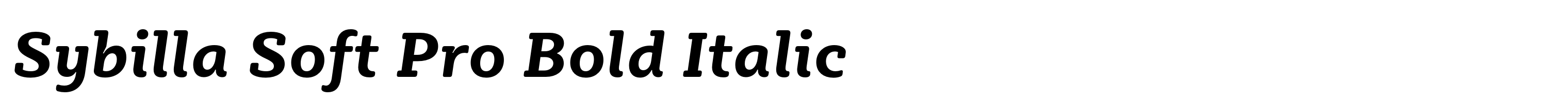 Sybilla Soft Pro Bold Italic